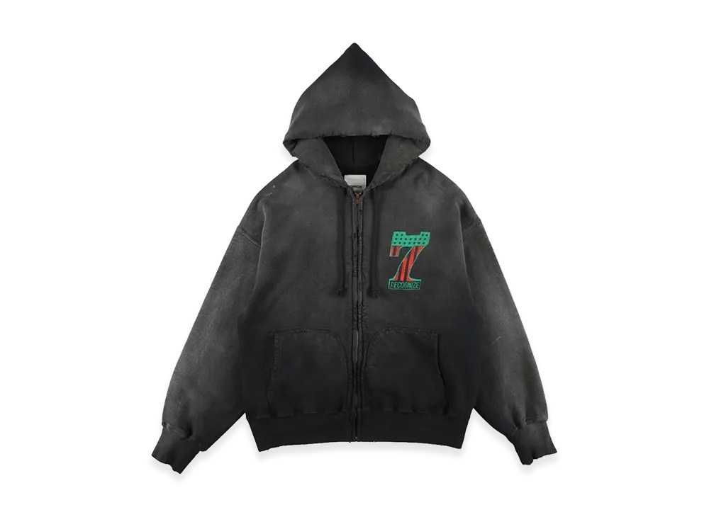 BOW WOW #7 Vinyl Zip Hoodie Aged "Black"