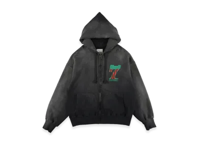 BOW WOW #7 Vinyl Zip Hoodie Aged "Black"