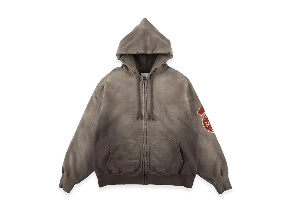 BOW WOW Baseball Champion Zip Hoodie Aged "Brown"