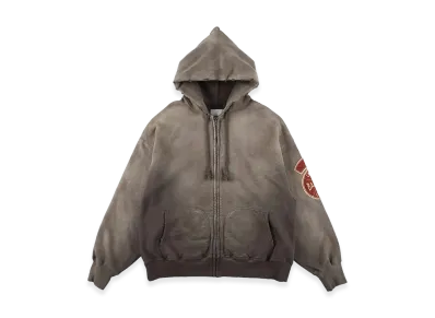 BOW WOW Baseball Champion Zip Hoodie Aged "Brown"