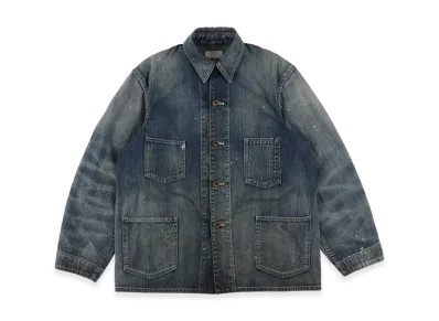BOW WOW Heritage Denim Chore Coat Aged "Indigo"