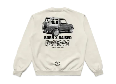 Born x Raised x Mister Cartoon Samurai Crewneck "Cream"