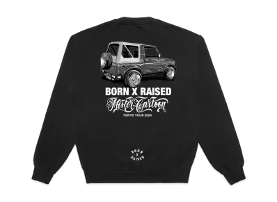 Born x Raised x Mister Cartoon Samurai Crewneck "Black"