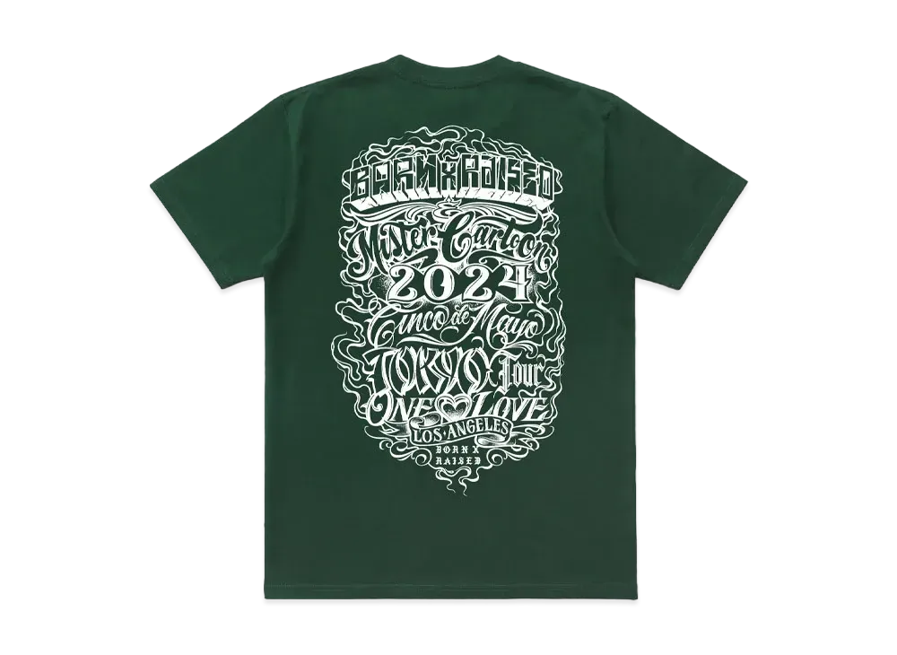 Born x Raised x Mister Cartoon Cinco De Mayo 2024 Tee "Emerald Green"