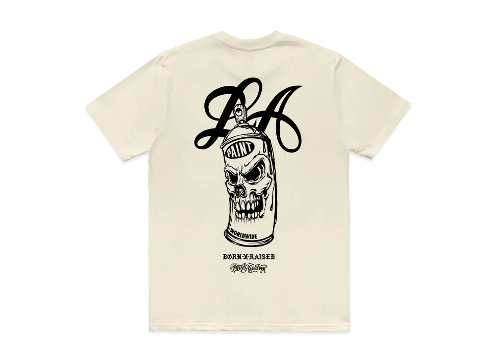 Born x Raised x Mister Cartoon Rattle Can Tee "Cream"