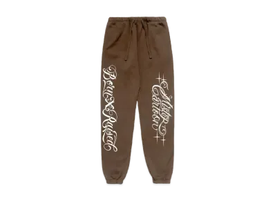 Born x Raised x Mister Cartoon Script Sweatpants "Walnut"