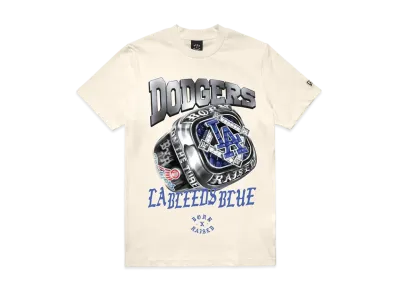 BORN X RAISED x NEW ERA x Dodgers Ring Tee "Cream"