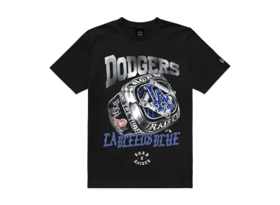 BORN X RAISED x NEW ERA x Dodgers Ring Tee "Black"