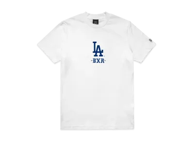 BORN X RAISED x NEW ERA x Dodgers Trademark Tee "White"