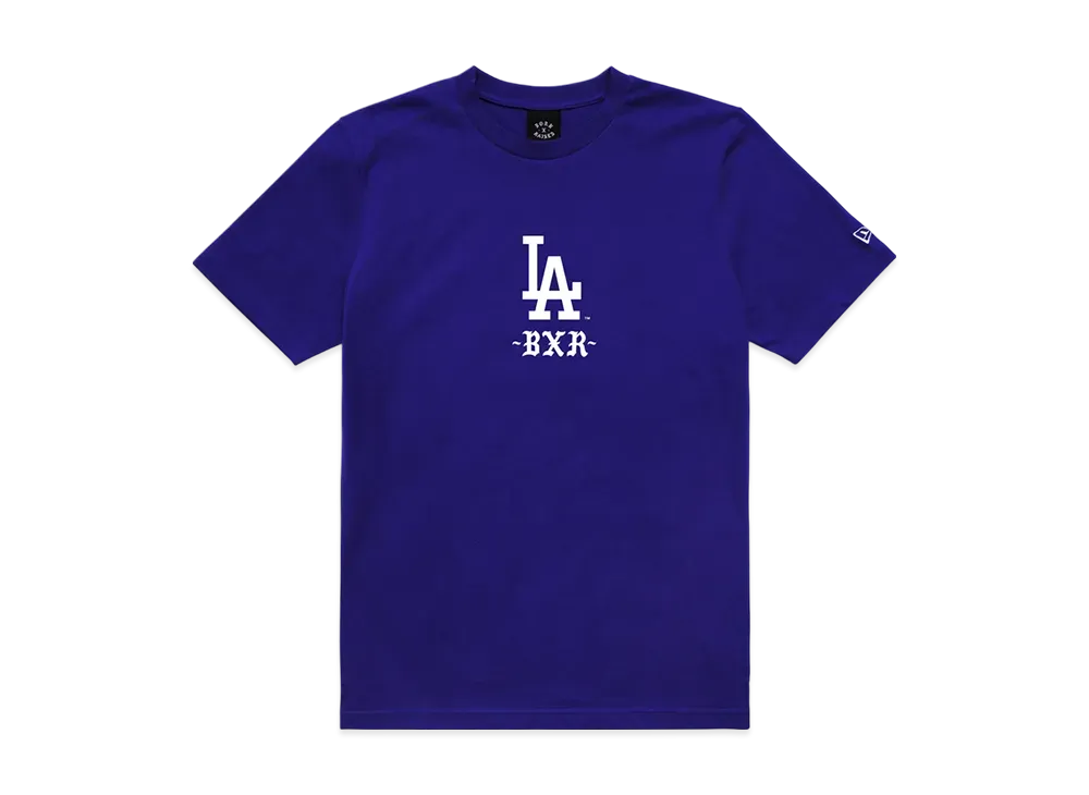 BORN X RAISED x NEW ERA x Dodgers Trademark Tee "Blue"