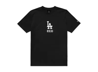 BORN X RAISED x NEW ERA x Dodgers Trademark Tee "Black"