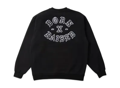 BORN X RAISED x NEW ERA x Dodgers Applique Rocker Crewneck "Black"