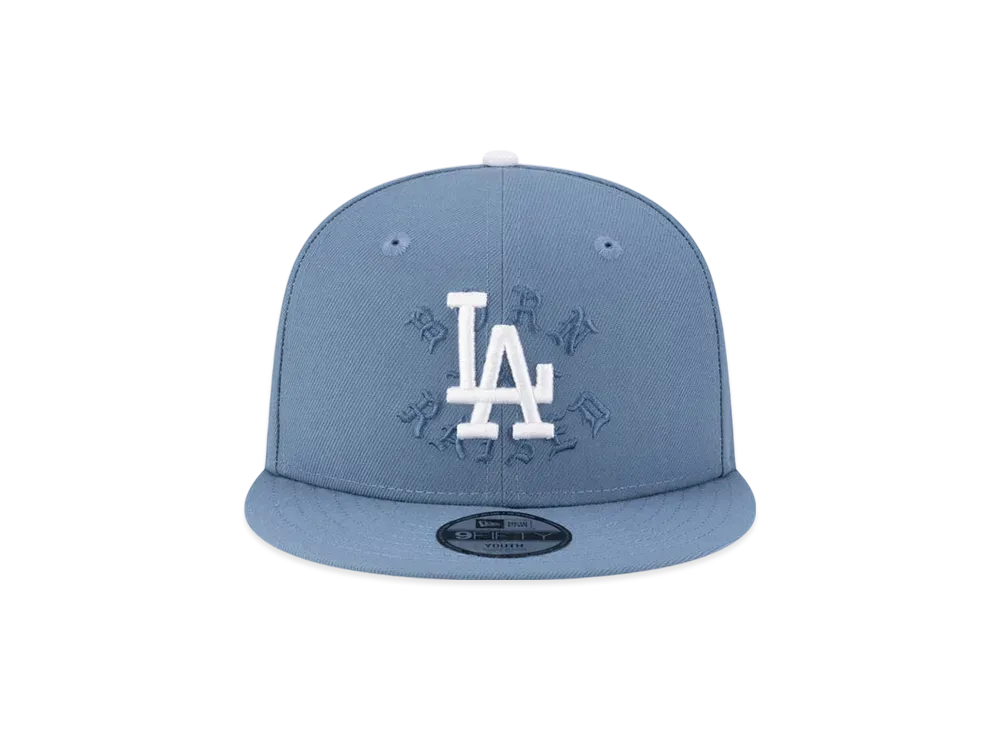 BORN X RAISED x NEW ERA x Dodgers 2024 World Series Youth Snapback "Slate Blue"