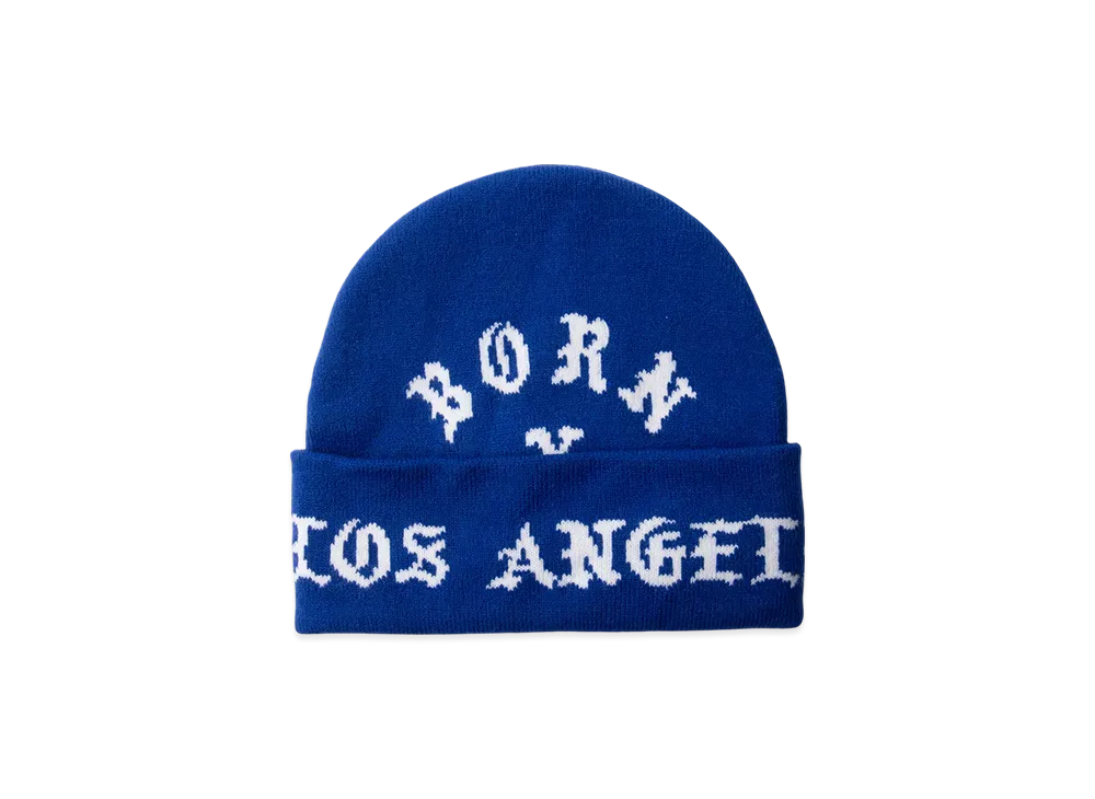 BORN X RAISED x NEW ERA x Dodgers Los Angeles Rocker Beanie "Blue"