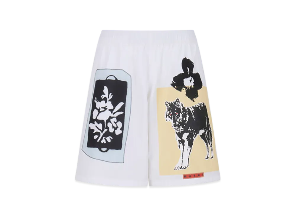 MARNI x Olaolu Slawn x Soldier Boyfriend Poplin Bermuda Shorts "Ivory"
