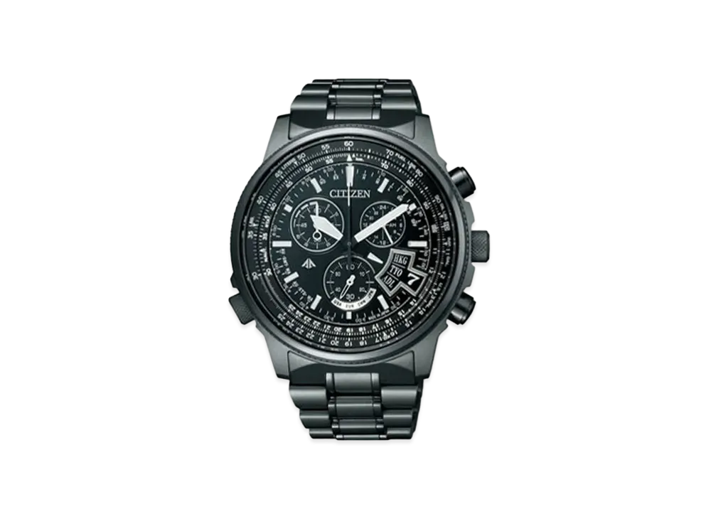 CITIZEN Promaster Sky World Time Chronograph Solar Radio Watch "Black" BY0084-56E