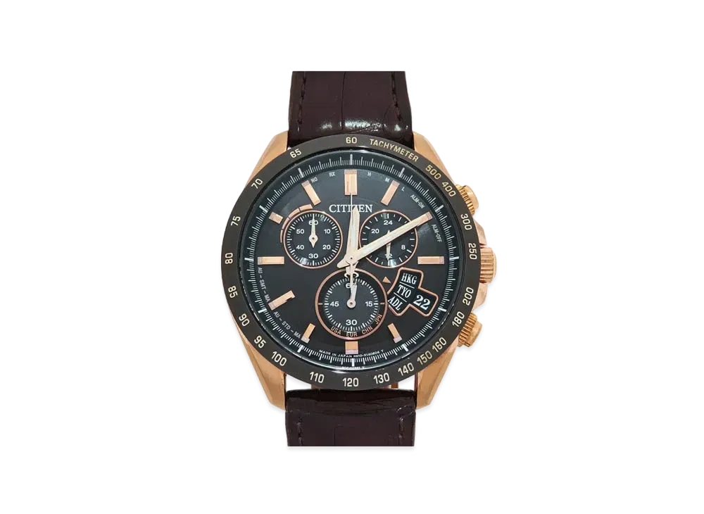 CITIZEN Eco-Drive World Time Chronograph Radio Solar "Black" BY0132-04E
