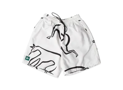 by Parra Yoga Walks Swim Shorts "White"
