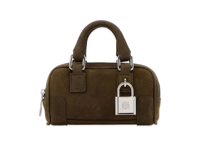 LOEWE Women's Leather Nano Amazona Handbag "Mud"
