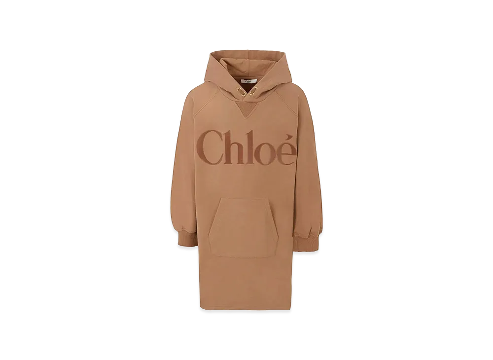 Chloe Kids Dress With Logo "Brown"