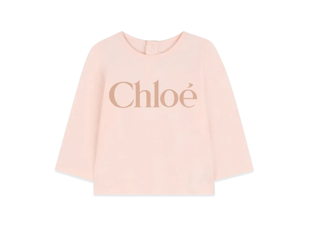 Chloe Kids T-Shirt With Logo "Pink"
