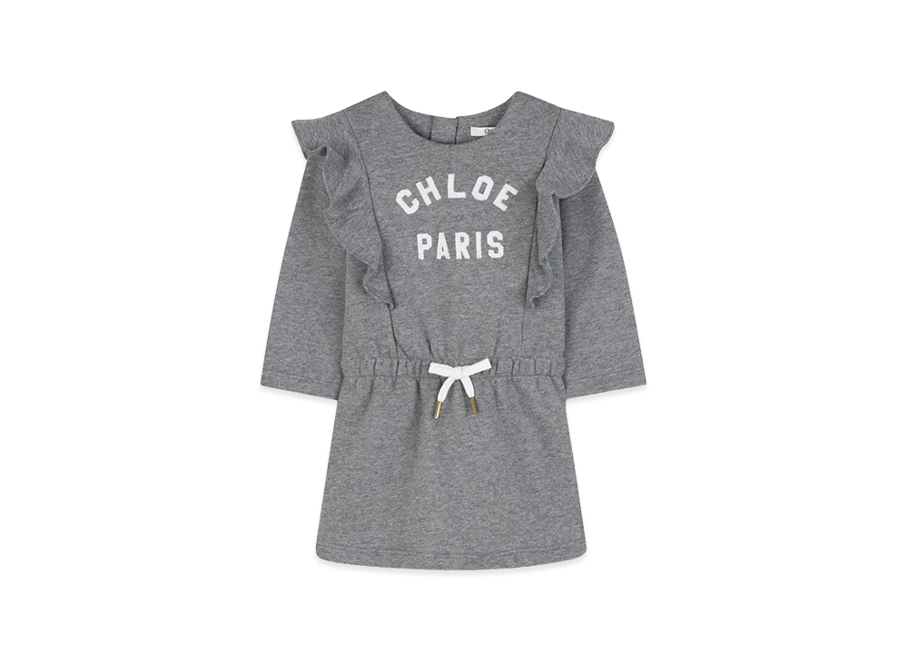 Chloe Kids Dress With Logo "Gray"