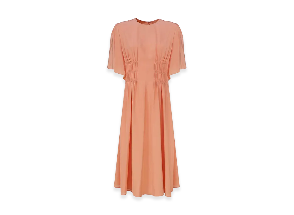 Chloe Women's Flared Dress With Cap Sleeves "Orange"