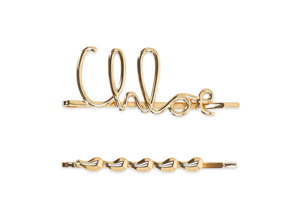 Chloe Women's Set Of 2 Hair Clips "Gold"