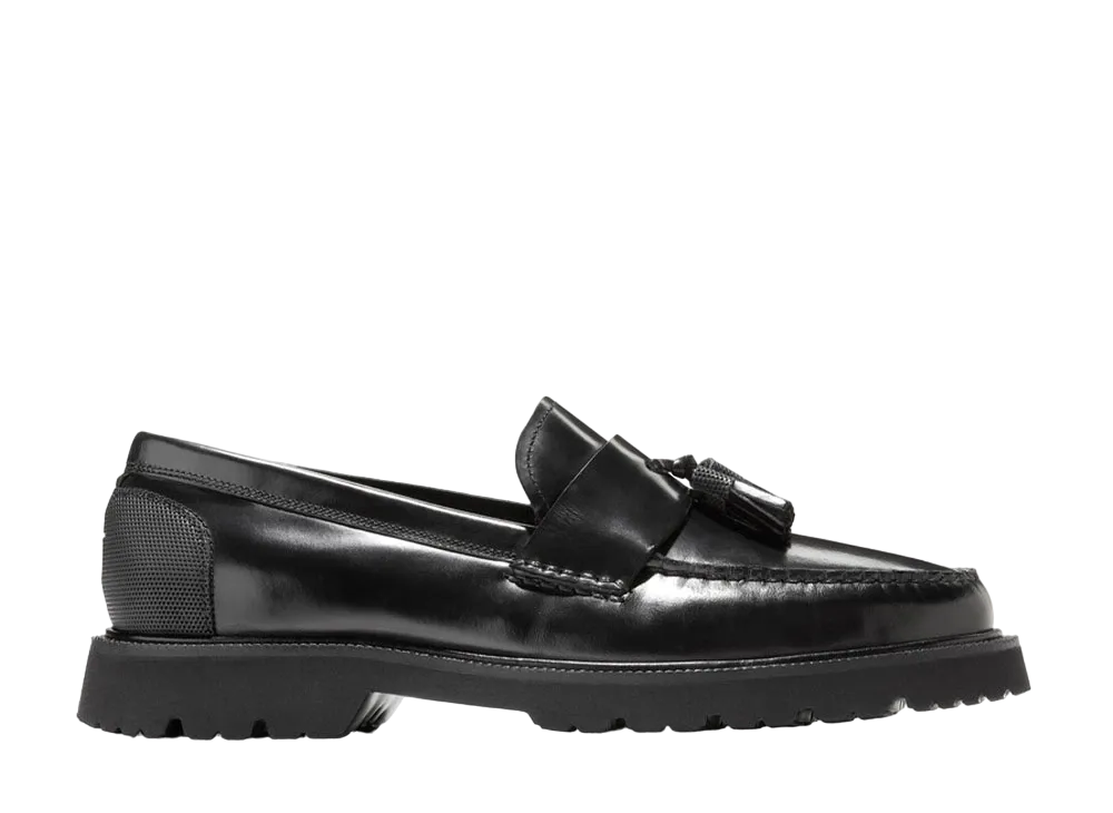 COLE HAAN American Classics Tassel Loafer "Black Brush Off/Black" C36033 Medium