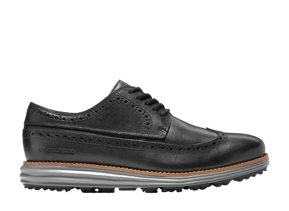 COLE HAAN Original Grand Wing Oxford Golf "Black/CH Natural/Quite Shade" C37231 Medium
