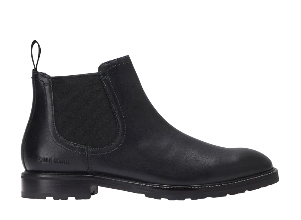COLE HAAN Berkshire Lug Chelsea Boot "Black/Black Water Resistant" C37581 Medium