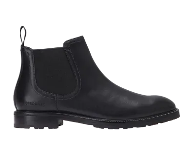 COLE HAAN Berkshire Lug Chelsea Boot "Black/Black Water Resistant" C37581 Medium