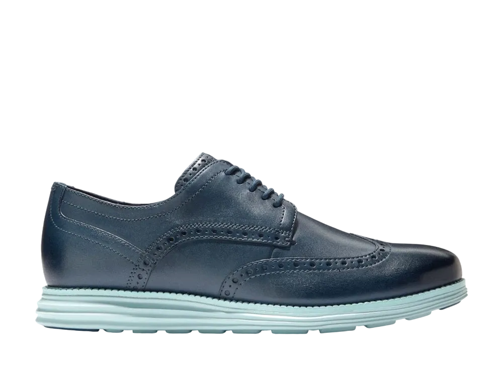 COLE HAAN Original Grand Wingtip Oxford "Blue Wing Teal/Cloud Blue" C37962 Medium