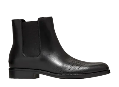 COLE HAAN Washington Grand Laser Chelsea Boot "Black/Black" C38373 Medium