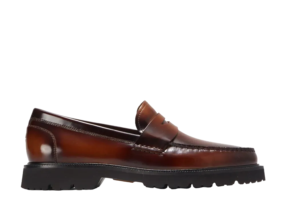 COLE HAAN American Classics Penny Loafer "CH Dark Chocolate/CH Light Amber Brush Off/Black" C38662 Medium