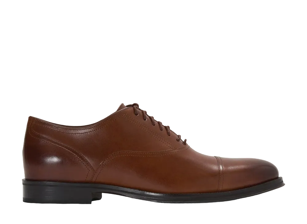 COLE HAAN Modern Classics Cap Toe Oxford "CH British Tan/CH Dark Chocolate" C38760 Medium