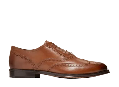 COLE HAAN Modern Classics Wing Oxford "CH British Tan/CH Dark Chocolate" C38764 Medium