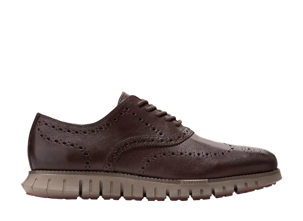 COLE HAAN Zerogrand Remastered Wingtip Oxford "CH Dark Chocolate/CH Irish Coffee" C39603 Medium