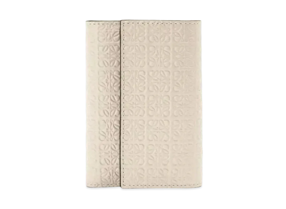 LOEWE Repeat Vertical Wallet Small Silk Calf "Light Oats"