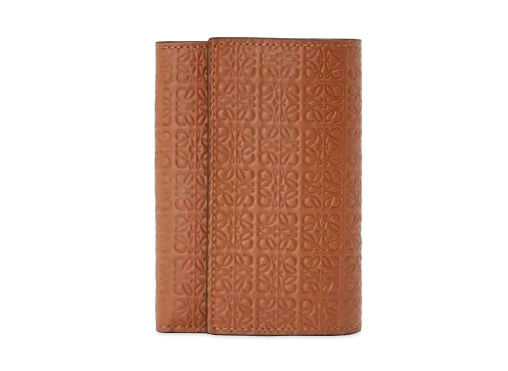 LOEWE Repeat Vertical Wallet Small Silk Calf "Tan"