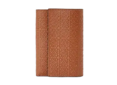 LOEWE Repeat Vertical Wallet Small Silk Calf "Tan"