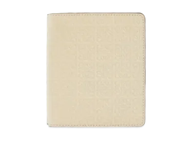 LOEWE Repeat Compact Zip Wallet Emboss Silk Calf "Light Oats"