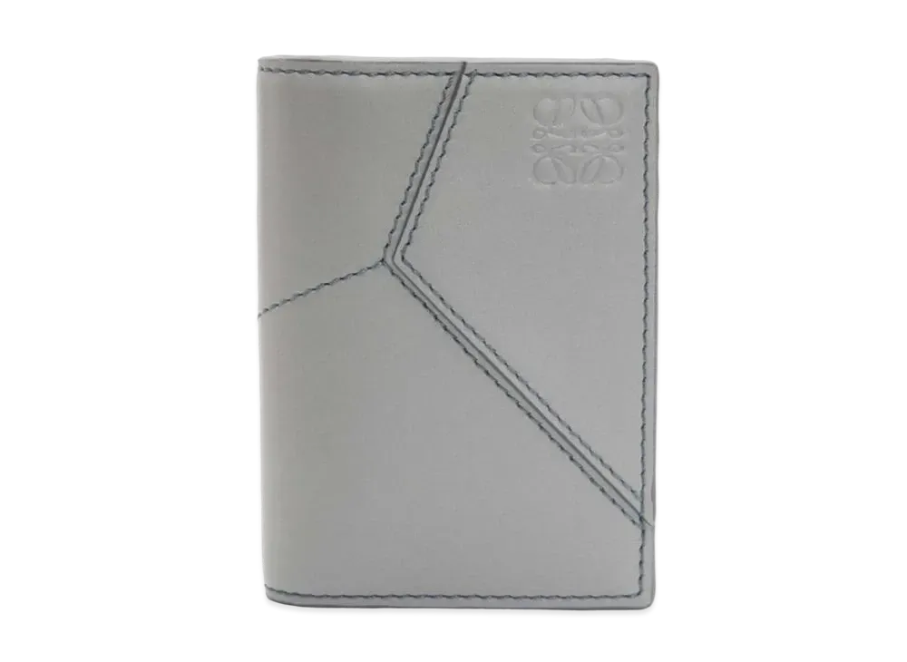 LOEWE Puzzle Stitch Bifold Card Holder Smooth Cars "Asphalt Gray"