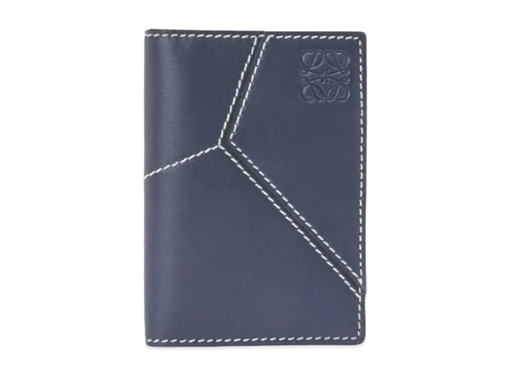 LOEWE Puzzle Stitch Bifold Card Holder Smooth Cars "Ocean"