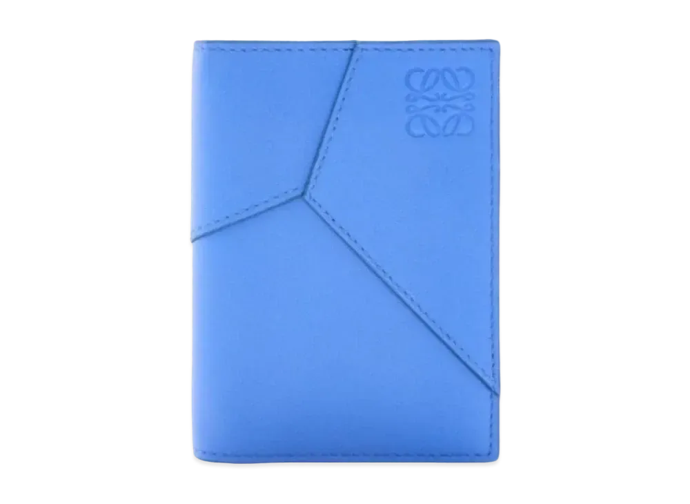 LOEWE Puzzle Bifold Card Holder Classic Calf "Seaside Blue"