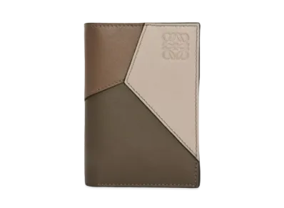 LOEWE Puzzle Bifold Card Holder Classic Calf "Winter Brown/Sand"