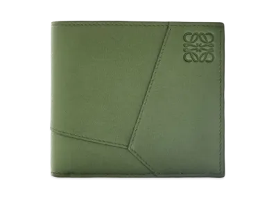 LOEWE Puzzle Bifold Wallet Classic Calf "Hunter Green"