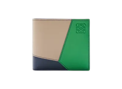 LOEWE Puzzle Bifold Wallet "Sand/Tropical Green"
