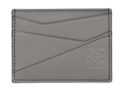 LOEWE Puzzle Stitch Plain Card Holder Smooth Cars "Asphalt Gray"