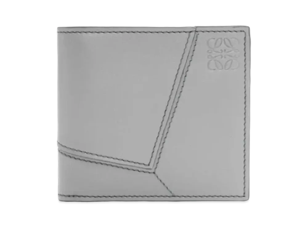 LOEWE Puzzle Stitch Bifold Coin Wallet Smooth Cars "Asphalt Gray"